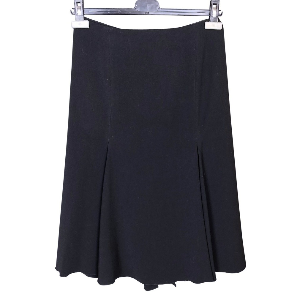 Seventy Knee Length Flared Skirt CAD/US Size Small‎ Black Made in Italy